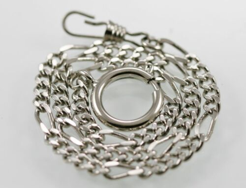 Montre de poche unisexe en acier inoxydable argent chaînes de remplacement porte 13 1/2 pouces - Photo 2 sur 3