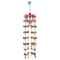 Duvo+ Vogelspielzeug Karussell 38Cm Baumwollseil & HolzblöCke FüR VöGel