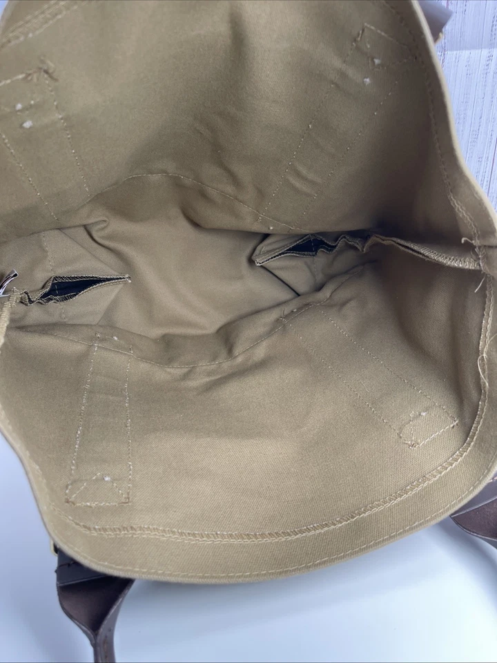 Cross Canvas Company Quality Canvas boat Tote - Beige/Black EUC - Image 4 of 4