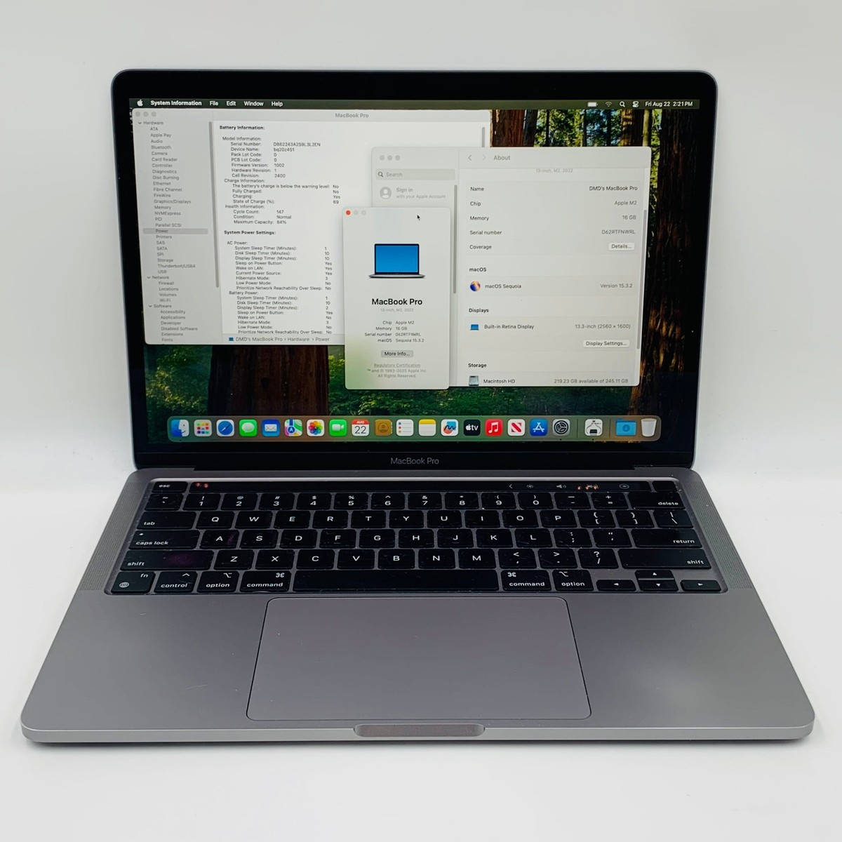 Apple MacBook Pro 13 in 2022 Silver/Apple M2 3.49 GHz, 256