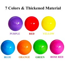 Rainbow Plastic Ball Pit Balls for Kids, 50-Pack