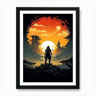 Horizon Zero Dawn 2 Kunstdruck gerahmt Wandbild Poster Leinwanddruck Bild