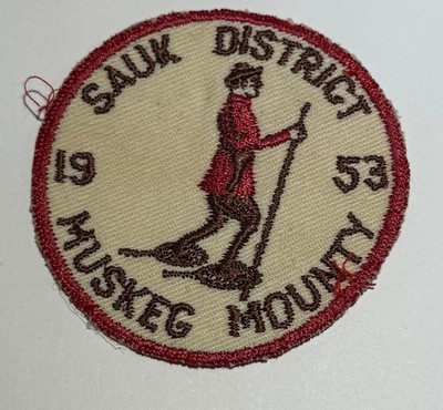 1953 Sauk District Muskeg Mounty  Boy Scout Patch CF3