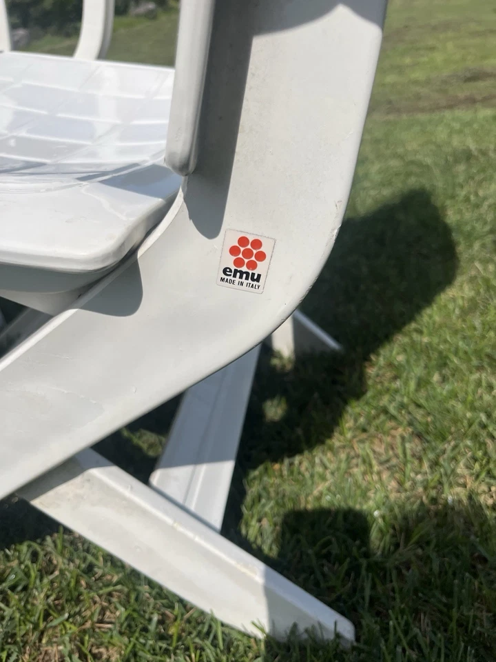 Juego de comedor Emu 7 piezas PVC exterior patio patio con respaldo ajustable Foto 3 de 4