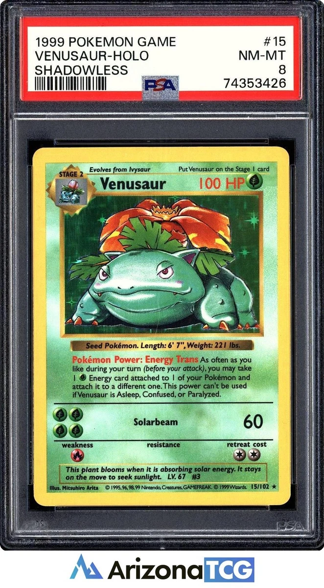 Venusaur Pokémon TCG Holo Rare Base Set Individual Collectible Card Game Cards  for sale
