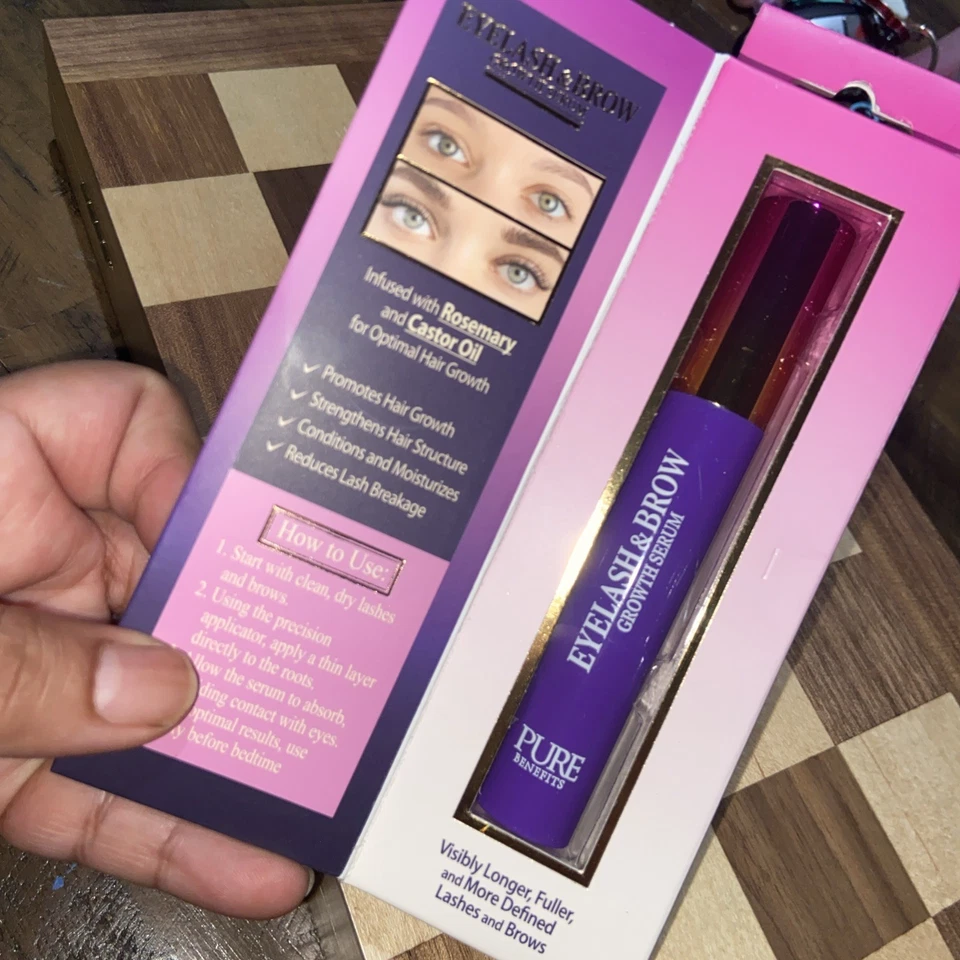 Pure Benefits 迷迭香/蓖麻油 LASH & BROW GROWTH SERUM 0.14 液量盎司 — 第 3/4 张图片