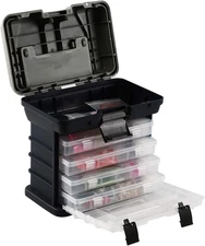 Fishing Tackle Box Kit, Portable 4 Layers Fishing Accessory Box Case, Fishing Ta