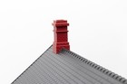 MTH 30-90094 Rail King Dark Red Stone Passenger Station & Dual Platforms TESTED — photo 6