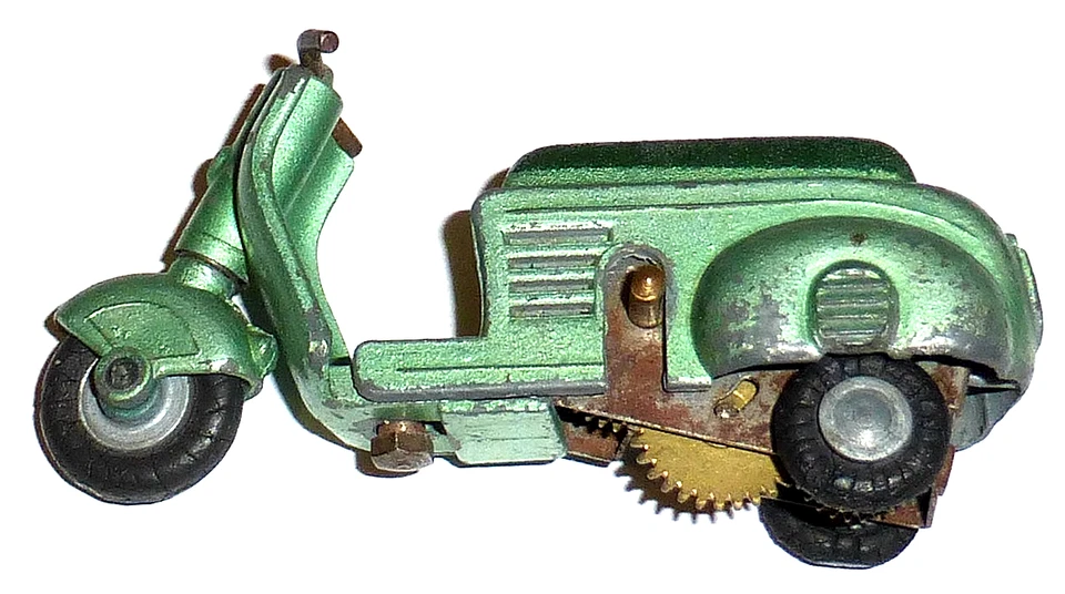 Ancien Jouet Mécanique SOLIDO SCOOTER VESPA ? Model Moto Vintage Clockwork Toy - Photo 3/4