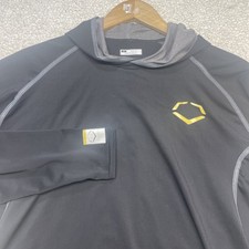 Camisa con Capucha EvoShield SwagTech Para Hombres Mediana Negra Rendimiento Manga Larga