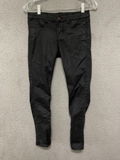 AllSaints Womens Jeans Coated Serre Crop Size 26 Black Skinny Adult
