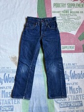 Vintage 60  s Levi  s 217 Jeans Kids Size 8 Big E Dark 22x22
