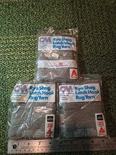 3X Columbia-Minerva Rya Shag Latch Hook 0.5oz Yarn 320 Piece 4" Gray 3243