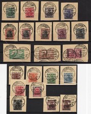 Saar Germania 32-43a, 34b,44b-49+50-52 gestempelt Briefst gepr Neunkirchen luxus