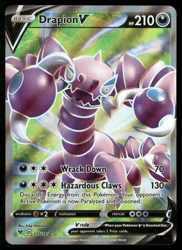 Drapion V 175/185 Ultra Rare Vivid Voltage Pokemon Holo NM/M