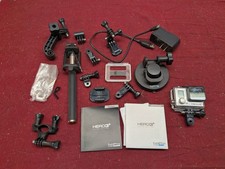 GoPro Hero 3 Plus Lot Used with Accessories Mounts And Case Untested As Found