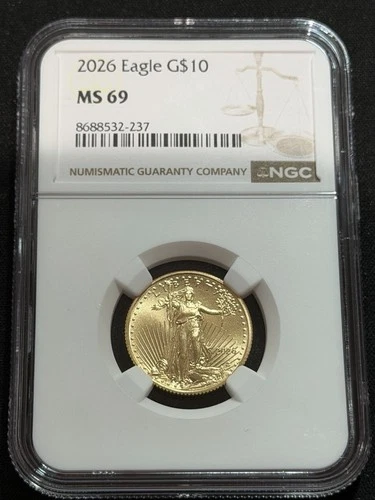 2026 G$10 1/4 oz Gold American Eagle - NGC MS 69