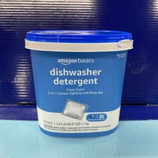 Amazon Basics Dishwasher Detergent Pacs, Fresh Scent, 85 Count