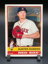2025 Topps Heritage High Number CHROME #654 Hunter Dobbins, Boston Red Sox RC
