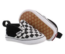 Vans V Crib Infant/Toddler Shoes Size 4, Color: Black/True White