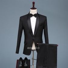 Men's Blazer Wedding Dress Stage Evening Banquet Singer Performance Suit 2 Piece