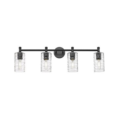 Innovations Lighting Crown Point 4-Lt 7'' Bath, MB/DSG - 434-4W-BK-G434-7DE