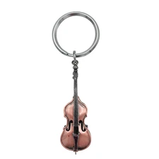 Upright String Bass Keychain, Bronze, Harmony Jewelry