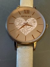 Henley - Large white and gold ladies wristwatch - Untested