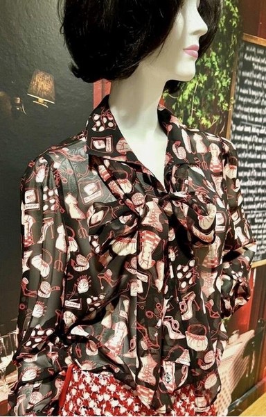 Women Escada Shirt Multicolor Silk 38