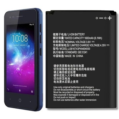 [New Upgrade] Li3816t43p4h604550,High-Capacity Battery for ZTE Blade L130, Z2...