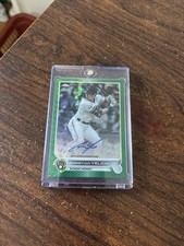 2022 Topps Chrome Logofractor Christian Yelich Green Auto /99 Brewers