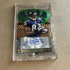 2011 Lee Evans Panini Crown Royale #52 GREEN FOIL AUTO 1/1 
