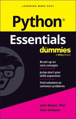 Python Essentials For Dummies by John C. Shovic Paperback Book