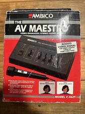 Ambico AV Maestro V-0629 Video Enhancer Stereo Audio Mixer w/ Box Mic VTG
