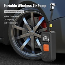 Portable Tire Inflator With Pressure Indicator LED Display 150PSI For Car B ZZMK