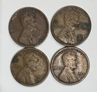 1915 s lincoln cents Lot of 4 Fine