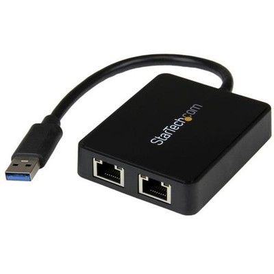 StarTech.com USB32000SPT USB 3.0/2x Gigabit Ethernet RJ45/Bu LAN Adapter