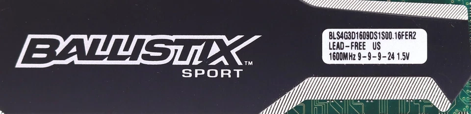 Ballistix 4GB 1Rx4 PC3-12800 DDR3-1600 Desktop RAM P/N: BLS4G3D1609DS1S00.16FER2 - Image 2 of 2