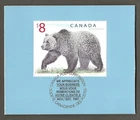 Canada $8 Grizzly Bear post office appreciation card , 1997 [ 433