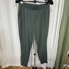 Eddie Bauer Knit Tapered Sweatpants Green Elastic Waist Women's Casual Pants