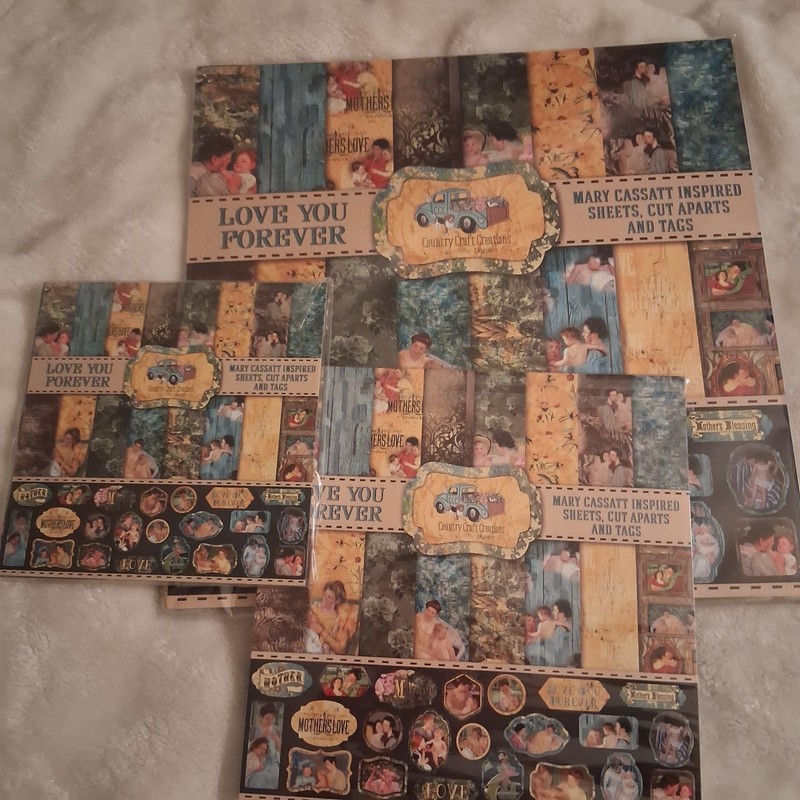 Country Craft Creations Love You Forever Lot Of 3 Scrapbook Paper Pads NEW