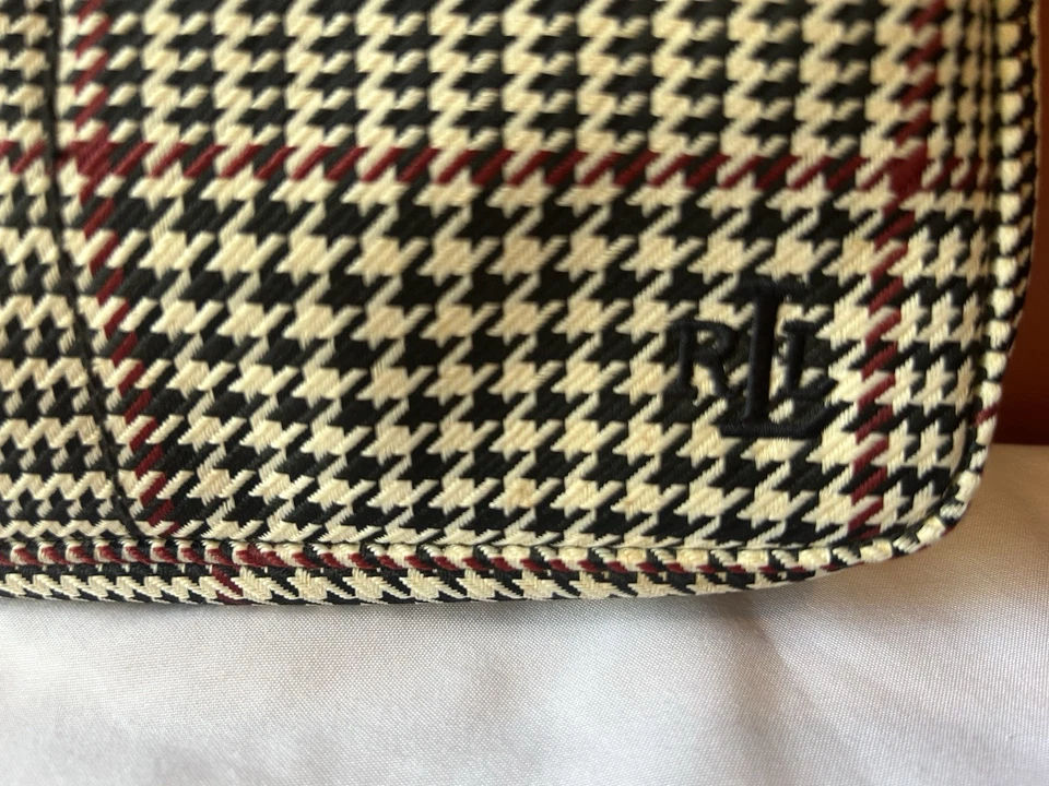 Ralph Lauren Herringbone гончая маленькая сумочка винтажный коричневый/черный/коричневый - Изображение 4 из 4