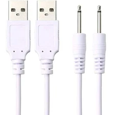 2 Pack 2.5mm Vibrating Massager Charger Replacement DC Charging Cable Set... 