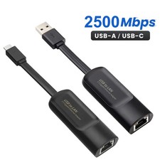 2500Mbps Ethernet Adapter 2.5G USB 3.0 Type C to RJ45 Network