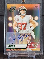 2023 Zenith NICK BOSA Base Autographs Artist Proof GREEN 1/5 NINERS #91