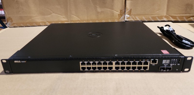 Dell N2024P 24-Port Gb PoE 2/ 2-Port SFP+ PoE Switch w/ Rack Mount Kit