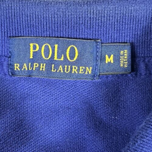 Polo Ralph Lauren Shirt Mens Medium Blue Short Sleeve Pony Cotton Rugby Golf - 第 5/9 張圖片