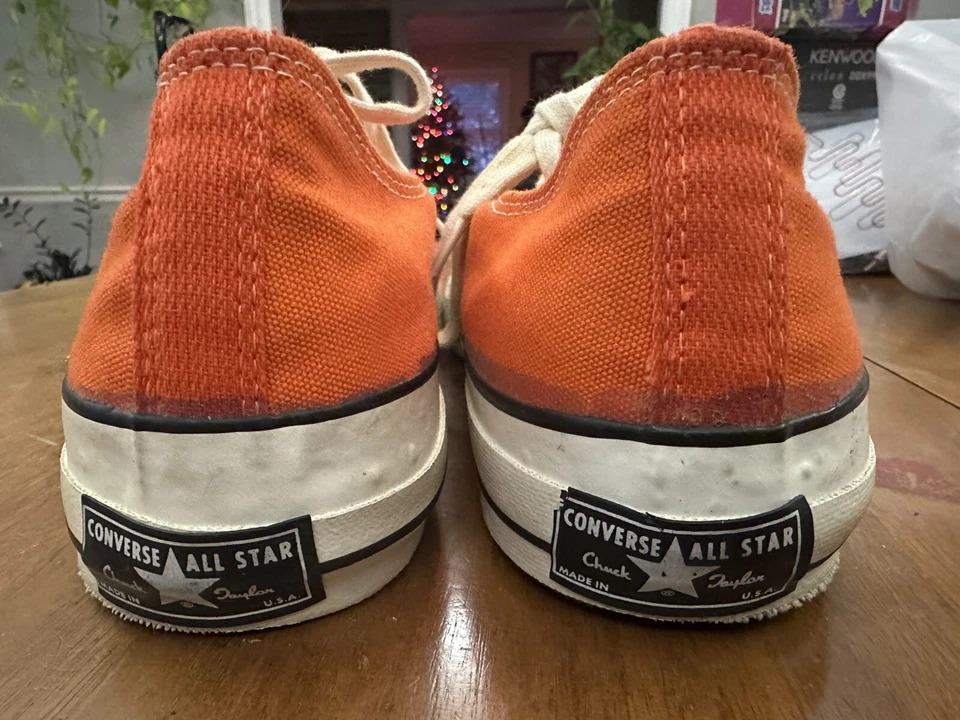 Camisetas bajas Converse All Star naranja años 70 de colección para hombre 14,5 ¡casi como nuevas! Chuck Taylor Foto 4 de 4