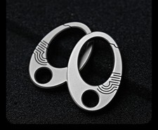 2PCS New Mini Titanium Carabiner Keychain Clip Quickly Release Key Chain Hook