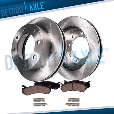 Front Disc Rotors Ceramic Brake Pads Kit for 2000 2001 2002 Dodge Ram 2500 3500